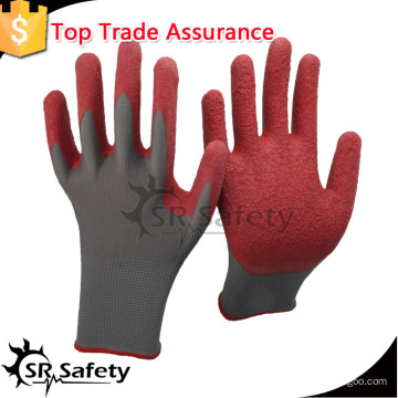 SRSAFETY 13G Gants en hiver acrylique, gants en latex mousse fabriqués en gants revêtus de porcelaine
